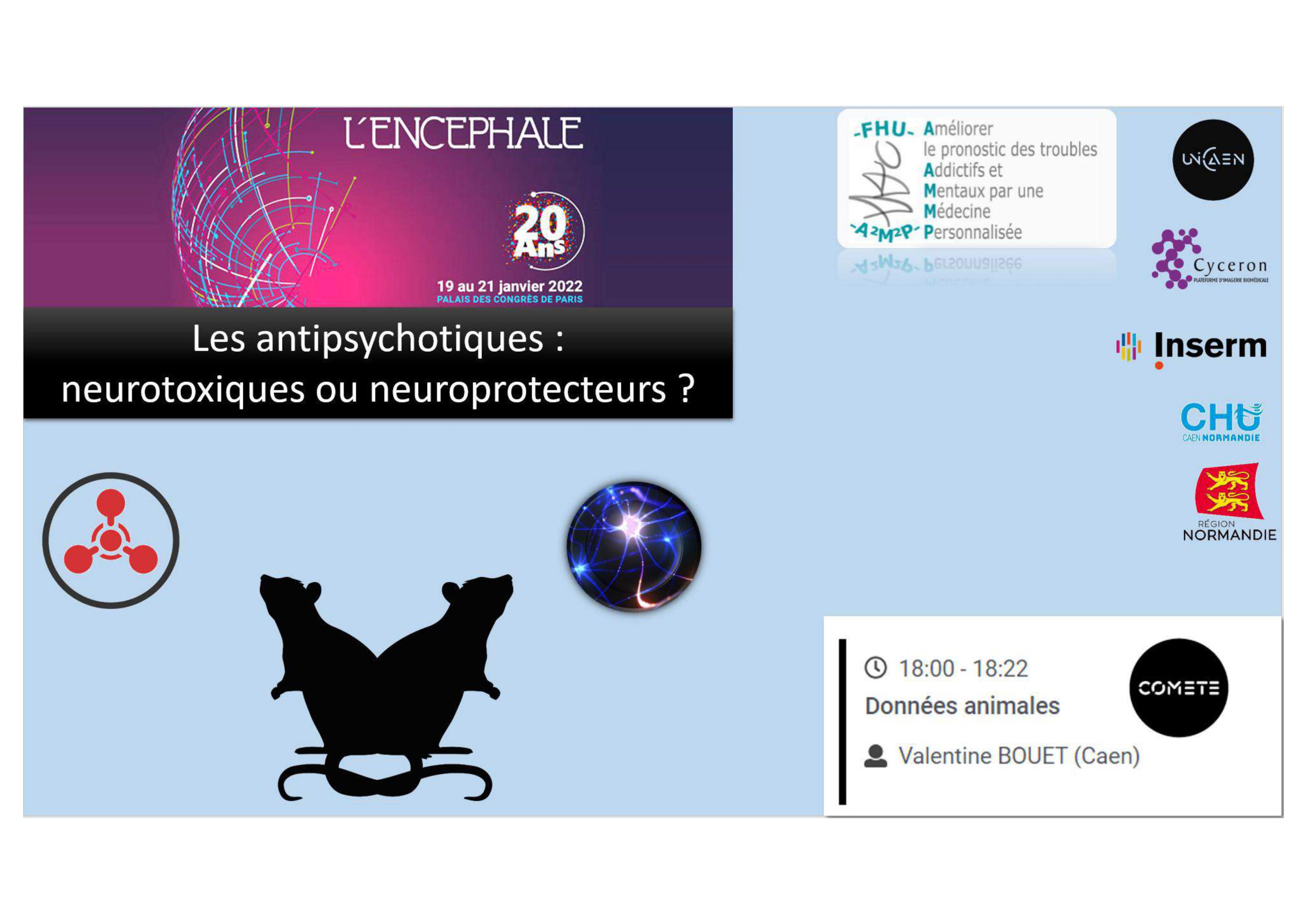 Capture d'écran de la diapositive d'introduction de la présentation sur les antipsychotiques : neurotoxiques ou neuroprotecteurs ?